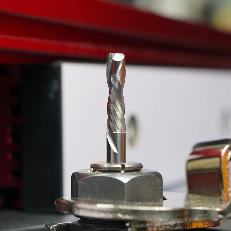 ZahyoX Up Down Compression Spiral CNC Bit, Solid Carbide Straight Router Bit, 1/4" Cutting Dia, 1/4" Shank, 1" Cutting Length, 2-1/2" Overall Length, CNC Router Bits, CNC End Mill Compression - 1/4 SD - 1/4 CD - 1 CL - 2-1/2 OL - NewNest Australia