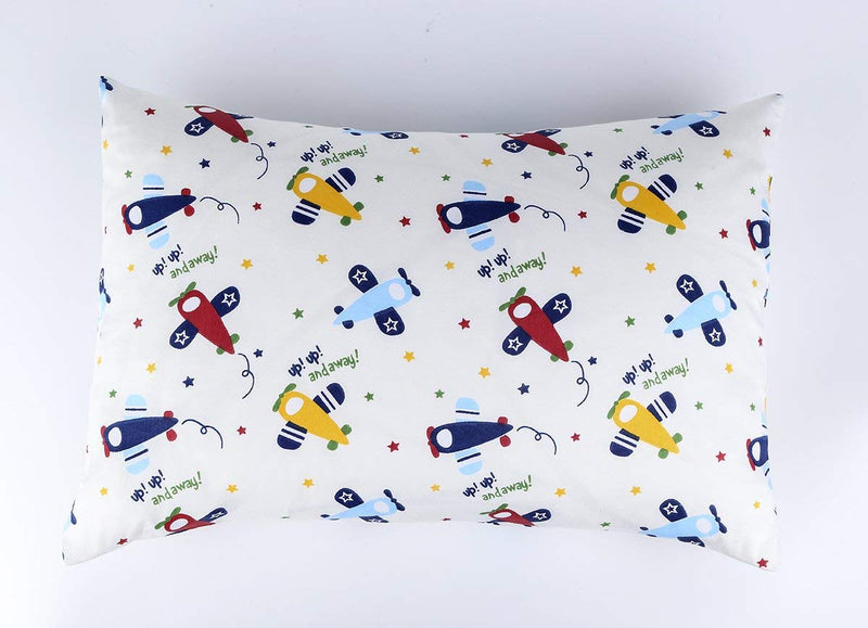 IBraFashion Toddler Pillowcases 2 Packs 100% Cotton 14x19 for 13x18, 12x16 Toddler Pillow Airplanes Printings Boys - NewNest Australia