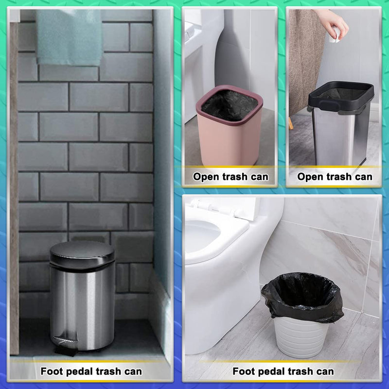 AOSULI 5L Small Trash Bin Bags 69PCS Garbage Bags Black Bin Liner/Trash/Rubbish Bags for Kitchen,Home,Office,Bathroom,Lawn,Garden,Patio(Fits 0.8,1.5,1.2 Gallon Bins,3 Rolls - NewNest Australia
