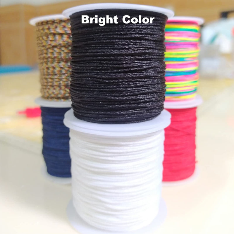 Nylon Cord, 6 Rolls 888 Feet 0.8 mm Beading String Cord for Macrame, Satin Rattail, Kumihimo, Blinds String, Friendship Bracelets, Chinese Knot Braided String - NewNest Australia