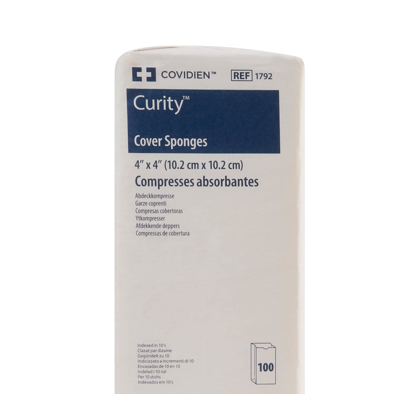 Covidien - Curity Item #1792 Cover Gauze Sponges 4" x 4" - Pack of 100 - NewNest Australia