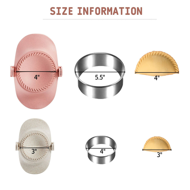 Dumpling Maker, Dumpling Dough Press Mold Set With Ring Cutter and Stuffing Spoon, Kitchen Gadget for Empanada, Pierogi, Pastelitos, Calzone, Turnovers - NewNest Australia