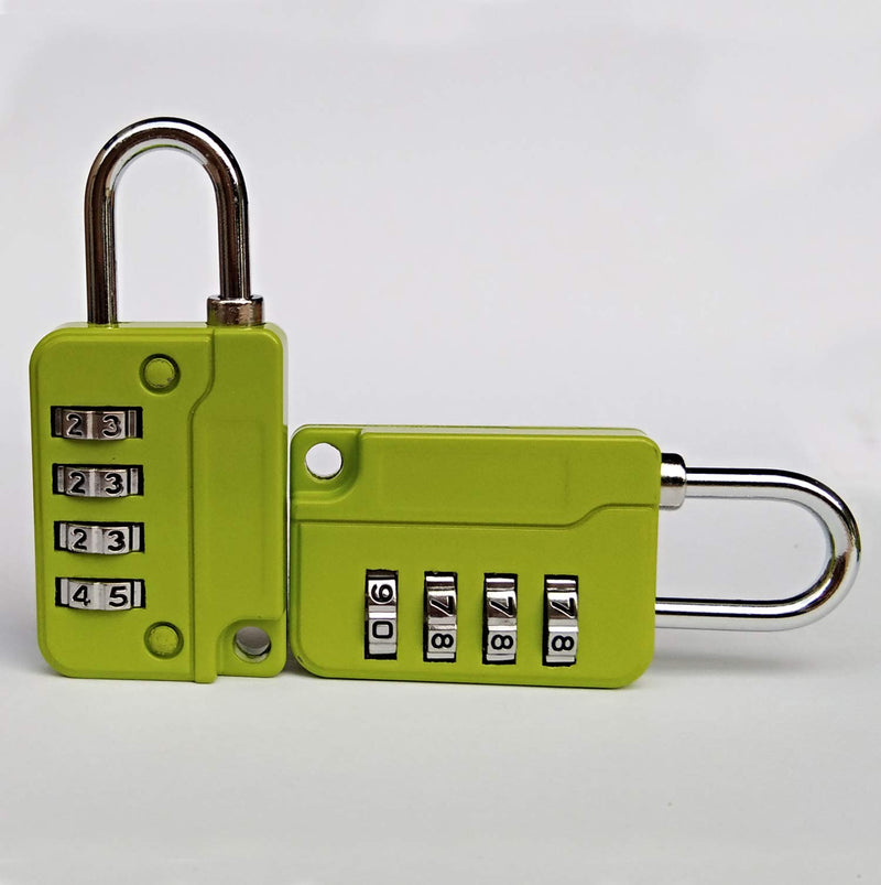 ZPLIUST - 4 Digit Combinations Padlock The Safe Cipher Lock, for Gym Outdoor & School Employee Locker, Toolbox, Fence, Hasp Cabinet, Resettable Combo Locks (Green 5 Pack) Green 5 Pack - NewNest Australia