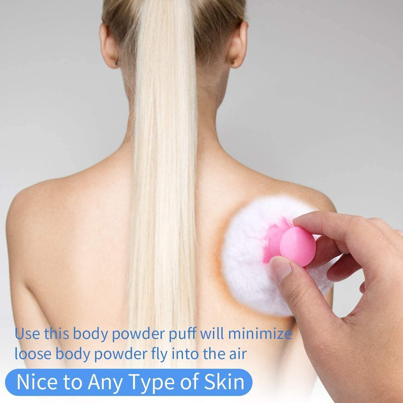 Baby Powder Puffs Cosmetic Powder Puffs Kit with Containers Blue and Pink Pack of 2 - NewNest Australia