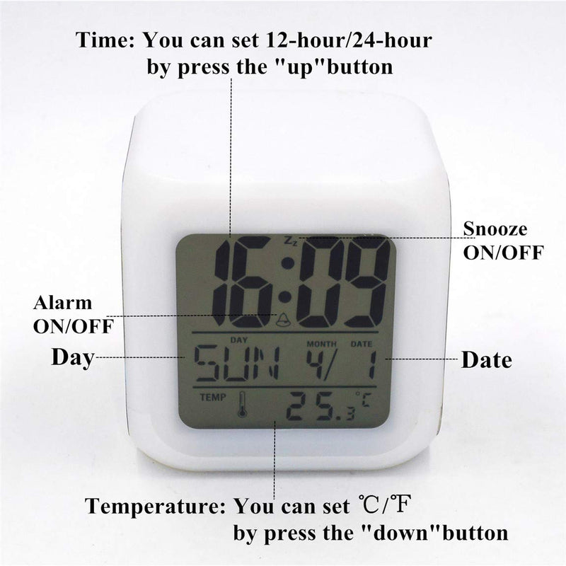 NewNest Australia - BoWay 3＂Desk & Shelf Clock Basketball Fire Digital Alarm Clock with Led Lights Red Table Clock for Kids Teenagers Adults Home/Office Decor 