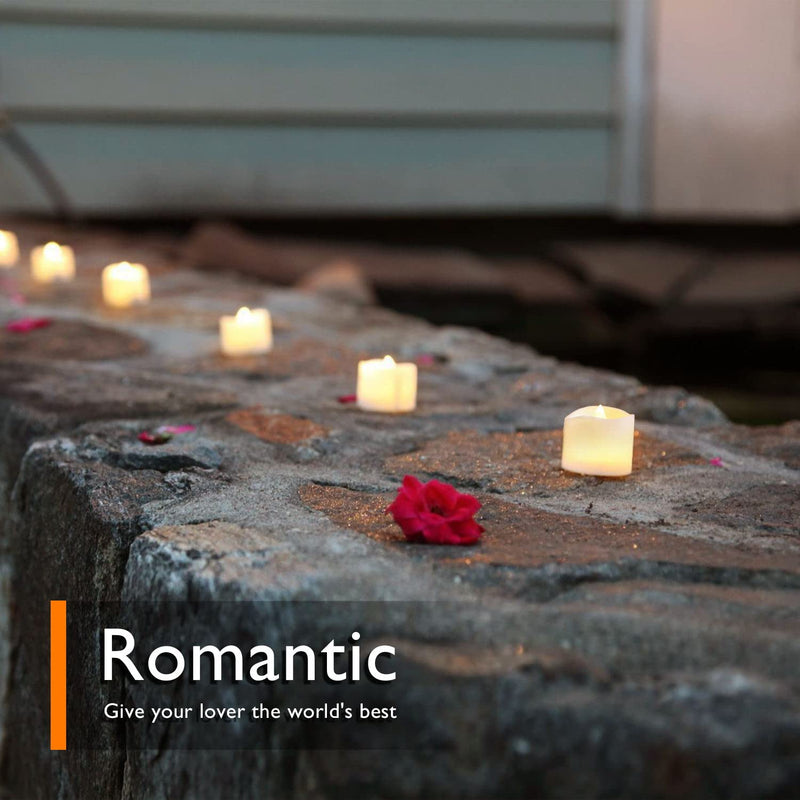 Homemory Flameless Tea Lights Candles, Last 5days Longer Battery Operated LED Votive Candles, 12 pcs Flickering Tealights with Warm White Light for Wedding, Valentine's Day, Halloween, Christmas - NewNest Australia