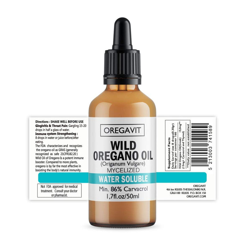 Water Soluble Wild Oil of Oregano Oil 50ml/1,7oz Promotes Clean Teeth * Healthy Gums * Good Breath * Healthy Digestive and Elimination Function * Daily MOUTHWASH*Ideal for Nebulizer - NewNest Australia