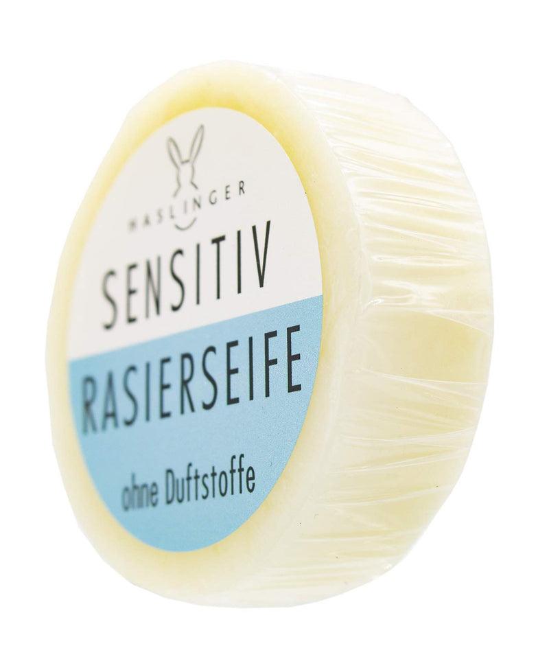 Sensitive shaving soap from Haslinger, 60g, in a can - NewNest Australia