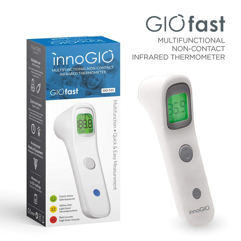 Innogio Giofast, Infrared Clinical Thermometer, Contactless, Thermometer With Quick Display, Reliable Medical Temperature Measuring Device For Body And Environment In C¬∞ & ¬∞F, Lcd Display - NewNest Australia