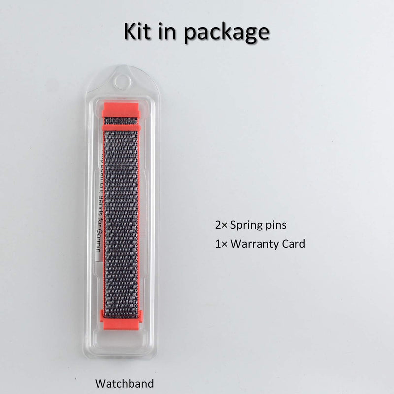 C2D Joy Compatible with Garmin Vivoactive 3 (Music) and Vivomove (HR) Replacement Band with Custom Quick Release Spring Bar, Sport Mesh Strap Nylon Weave Watchband for Sports - S/M Small (Fits 4.7"-6.3" wrists) 12# Pink Sand - NewNest Australia