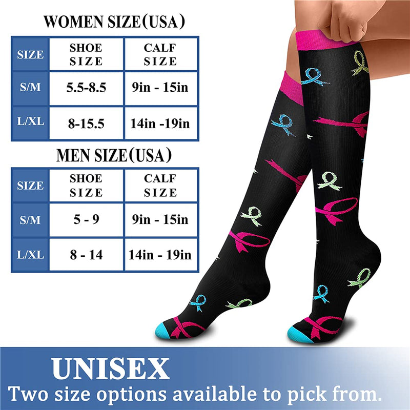 CHARMKING Compression Socks for Women & Men Circulation (8 Pairs)15-20 mmHg is Best Support for Athletic Running,Cycling Small-Medium 01 Navy/Gray - NewNest Australia
