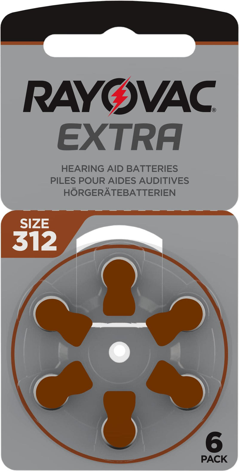 Rayovac Extra 312 batteries for hearing aids PR41, 312AE, A312, DA312, P312 and PR312H, 60 pieces - NewNest Australia