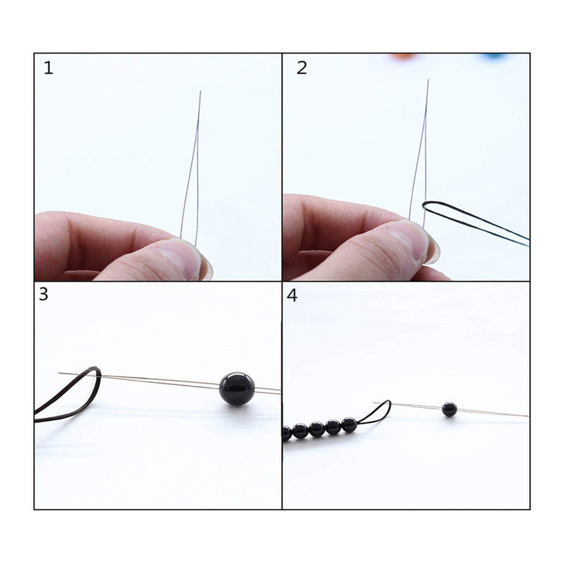 18 Pieces Beading Needles, 6 Sizes Seed Beads Needles Big Eye Beading Needles Collapsible Beading Needles Set for Jewelry Making with Needle Bottle - NewNest Australia