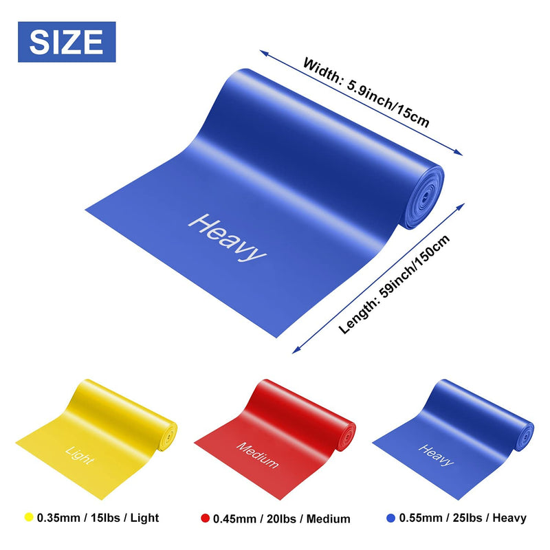 Resistance Bands Set, [Set of 3] 1.5M/4.9ft Skin-Friendly Exercise Bands with 3 Resistance Levels,Workout Resistance Bands Set for Women Men,Ideal for Strength Training,Yoga,Gym,Pilates,Fitness - NewNest Australia