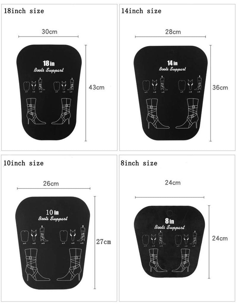 NewNest Australia - ericotry 2Pair (4PCS) Boot Shaper Form Inserts Multifunction Thicken Automatic Support Shape Shoe Tree Tall Short Boot Shaper Knee High Shoes Boot Holder Hanger (14" Height) 14" height 