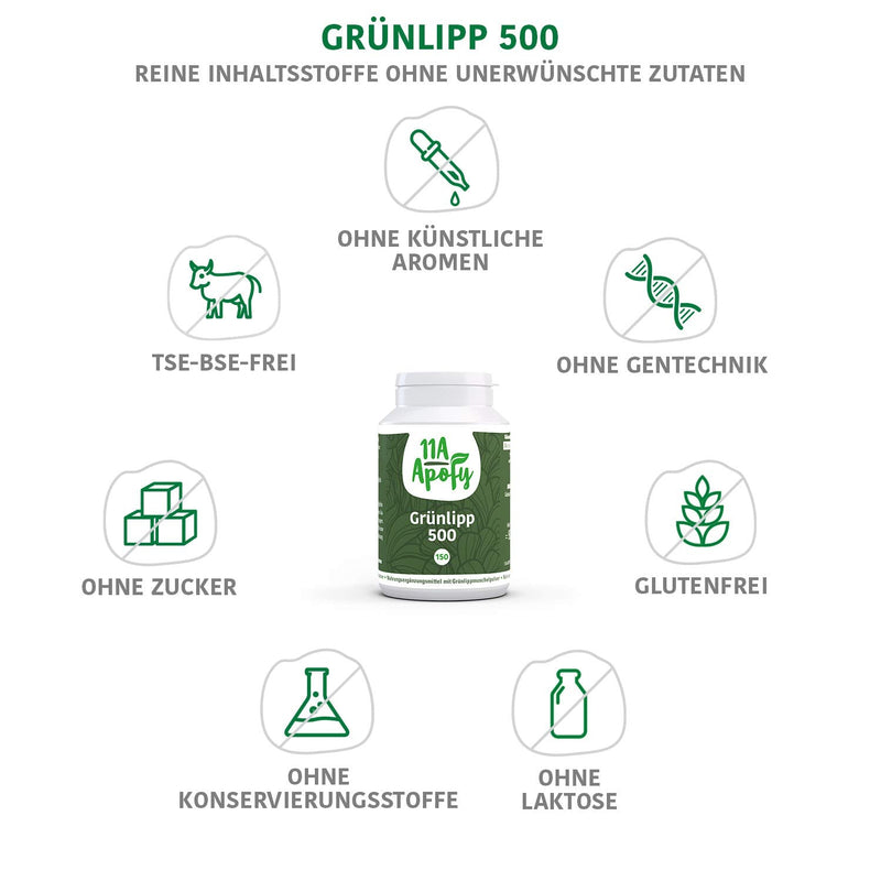 Green lipped 500 with green lipped mussel from New Zealand, 1000 mg per daily dose, laboratory tested, 150 capsules - NewNest Australia