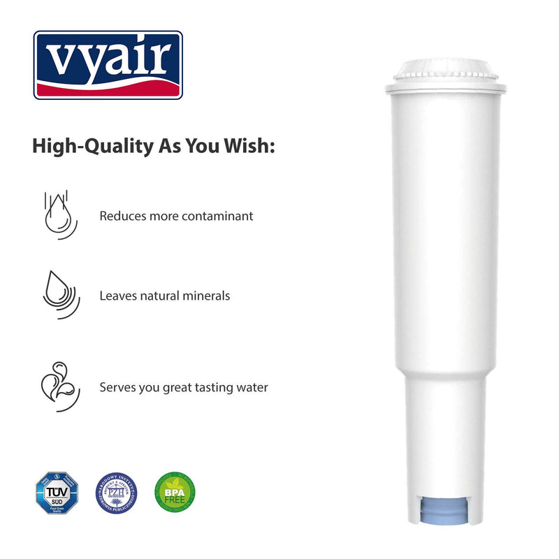 Vyair VYR-AQK-04 TÜV Certified Coffee Machine Water Filter Compatible With Jura Claris White 60209 68739 62911; Nespresso N9 F5 F70 C5 C9; Capresso E8 S9; Impressa One Touch; Avantgarde S70 S85 S9 (2) 2 Count (Pack of 1) - NewNest Australia