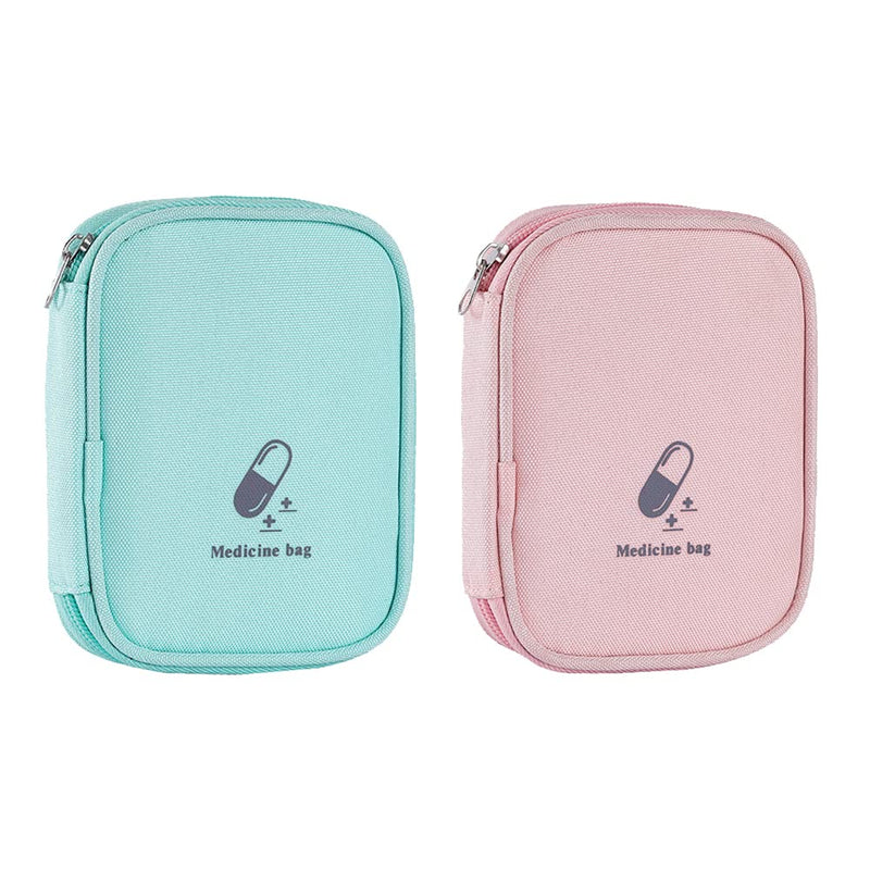 2 Packs Emergency Bag for School, Emergency Bag Empty, Small Medical Storage Bag, Medicine Bag Small, Portable Medical Bag, Waterproof, Empty, for Camping Hiking Travel Home Car Office (Black Red) - NewNest Australia