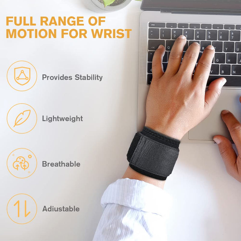 Acwoo Wrist Bandages, Pack Of 2 Breathable Wrist Wraps, Wrist Support Bandage With Elastic Velcro Fastening, Wrist Bandages Fitness For Sports, Gymnastics, Strength Training - NewNest Australia
