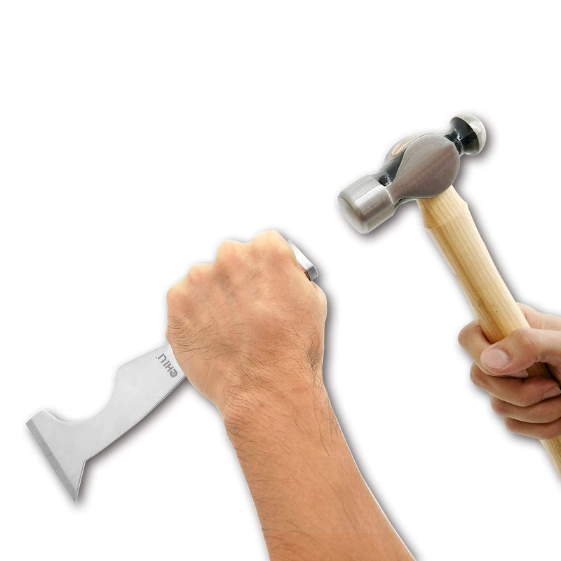 CHILI Tools 7/8" Wide Mini Pry Bar With Flat End, 5 In 1 Paint Scraper With Wooden Handle Hammer End - NewNest Australia