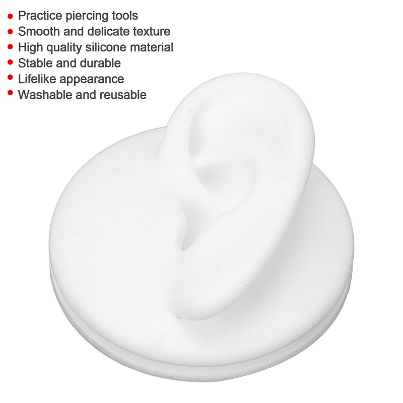 Soft Silicone Ear Model, Human Ear Model, Simulation Multifunctional Left Right Human Ear Model Display Tool For Piercing Practice, Acupuncture, Jewelery Display (Left) - NewNest Australia