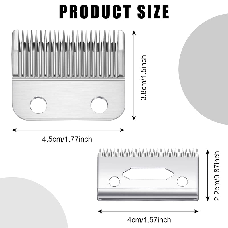 2 Sets Adjustable Clipper Blades, 2 Hole Hair Trimmer Replacement Blades for Wahl 1006, Super Taper #8400 (Silver) - NewNest Australia