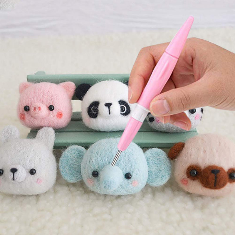 Needle Felting, Felting Needle Tool with 3 Needles, Pen Style Needle Felting Tool, Wool Felt Needle Tools, Felting Starter for DIY Patchwork & Craft, Make Beautiful Felt Animals & Patterns - NewNest Australia