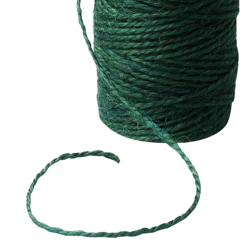 656 Feet Green Garden Twine, Natural Jute Twine Green String Heavy Duty Jute Rope String for Craft Gardening Floristry Bundling Gift Wrapping (328Feet/Roll) - NewNest Australia