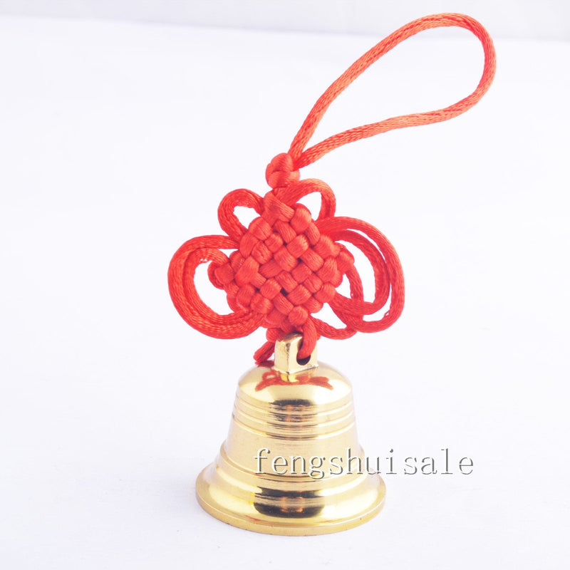 NewNest Australia - Feng Shui Brass Good Luck,Protection Hanging Bell + One Free Red String Bracelet SKU:Y1355 5.5inch 