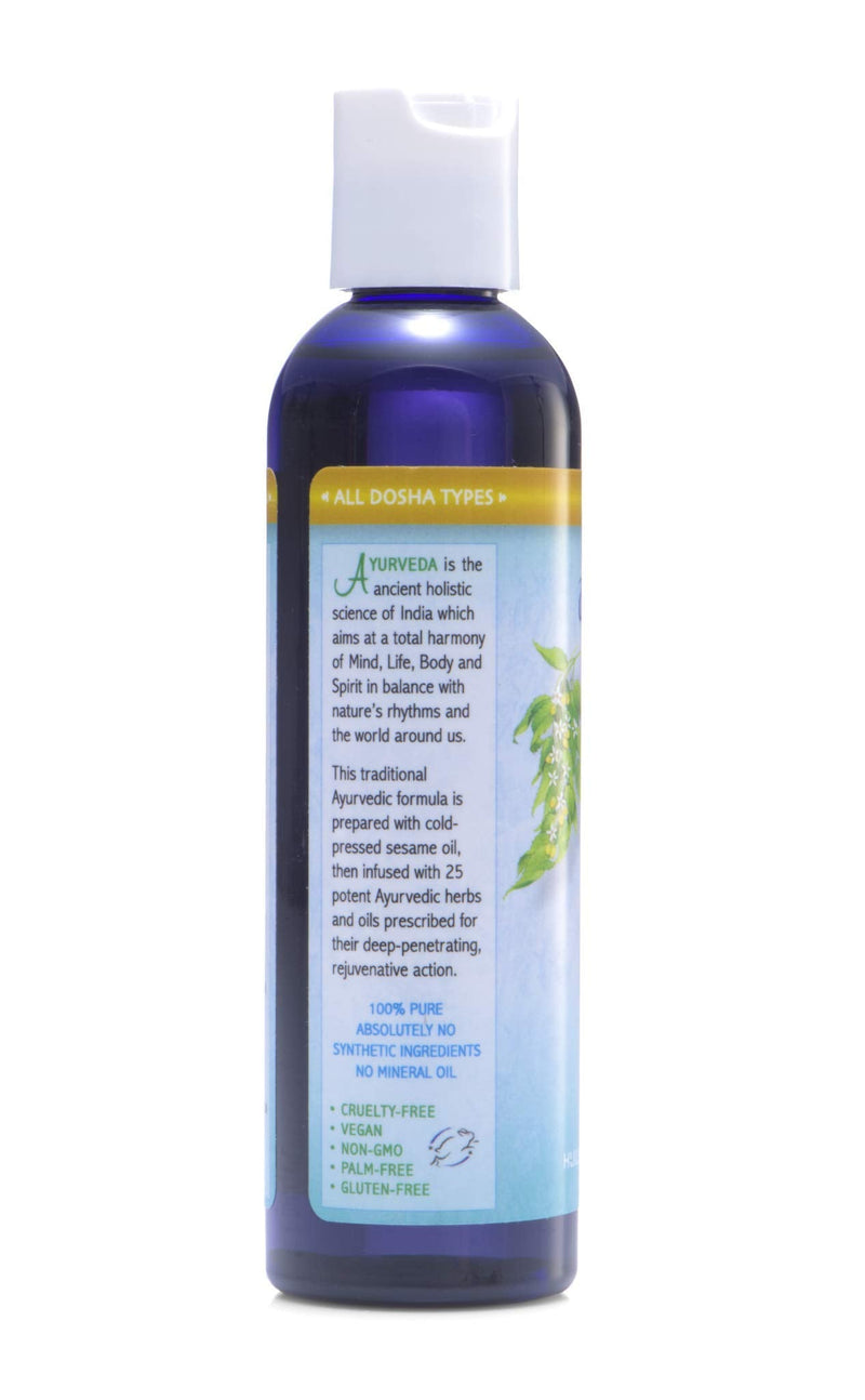 Auromere Ayurvedic Massage Oil - Vegan, Cruelty Free, Natural, Non GMO, with Cold-Pressed Sesame Oil Infused with 25 Herbal Extracts (4 fl oz), 1 Pack - NewNest Australia