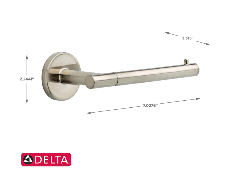 Delta Faucet 75950-SS Trinsic Toilet Paper Holder, 3.31 x 7.00 x 3.31 inches, Brilliance Stainless Steel - NewNest Australia