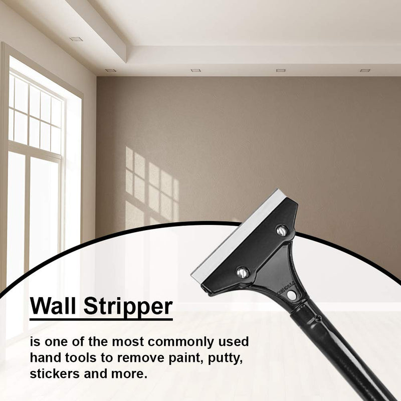 WEUPE Razor Blade Scraper: Wallpaper Remover, Wall Paint Scraper, Adhesive Remover, Wall Stripper - 4-inch Heavy Duty Paint Stripper with Rubber Grip - NewNest Australia