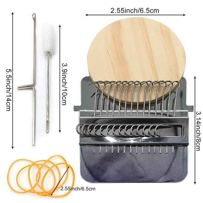 Small Weaving Loom, Wooden Speedweve Darning Loom Type Weave Tool, Convenient DIY Darning Machine for Mending Jeans and Clothes Quickly and Easily, Makes Beautiful Stitching (14 Hooks) 14 Hooks - NewNest Australia