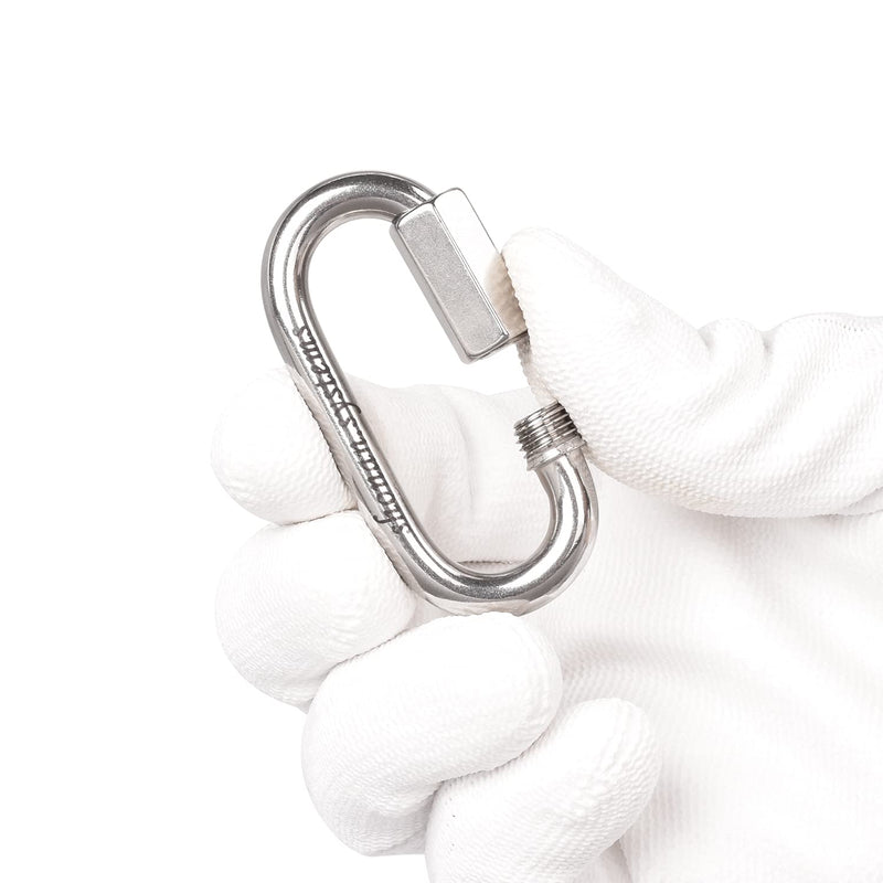 SHONAN 2.3 Inch Stainless Steel Chain Quick Links- 5 Pack 1/4" Locking Carabiners, Chain Hooks, Twist Key Ring Screw Chain Link, 880 Lbs Capacity 2.3 Inch, 5 Pack - NewNest Australia