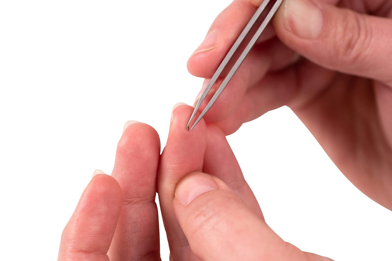 FAUDE pointed tweezers fine, pointed and precise for splinters, splinters, thorns and ingrown hairs. Stainless steel 10cm (stainless steel) - NewNest Australia