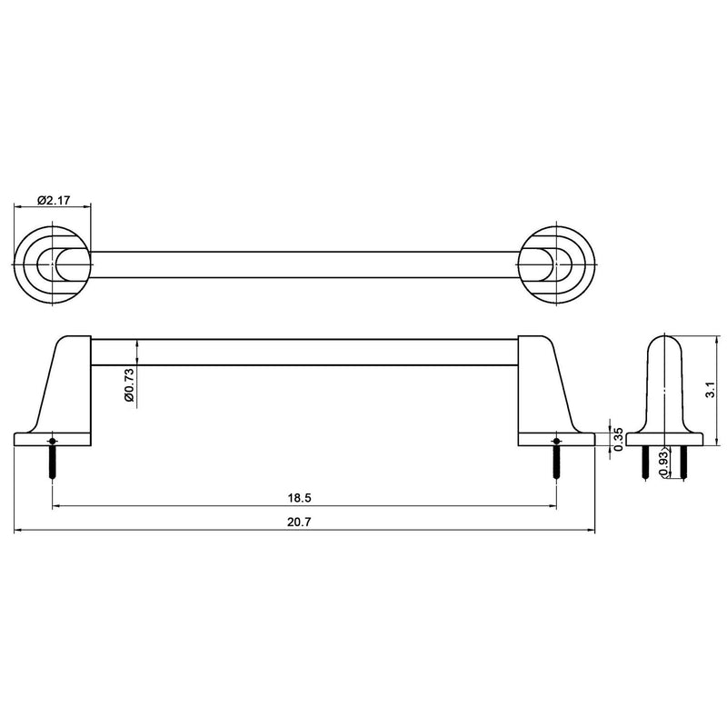 Laguna Brass Bathroom Accessories 18" Towel Bar Brushed Nickel Finish - NewNest Australia