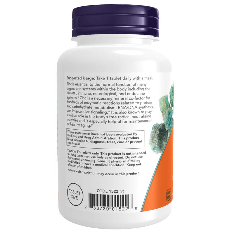 Now Foods Zinc Gluconate, White, Unflavored, 250 Count - NewNest Australia