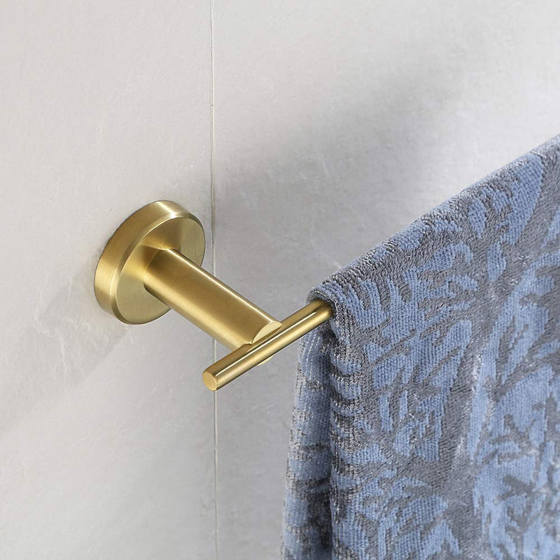 JQK Hand Towel Bar, Brushed Gold Stainless Steel Towel Ring Holder for Bathroom, 9 Inch Wall Mount, TR100-BG 9 Inch (Right) - NewNest Australia