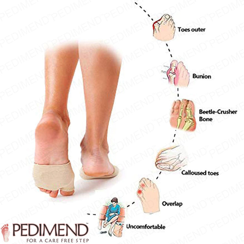 Pedimend Metatarsal Gel Cushion - Relieve Ball of Foot Pain | Metatarsal Sleeves | Mortons Neuroma Support | Pressure Relieving Foot Pads | Metatarsalgia Padding Insoles | Ball of Foot Soft Cushion - NewNest Australia