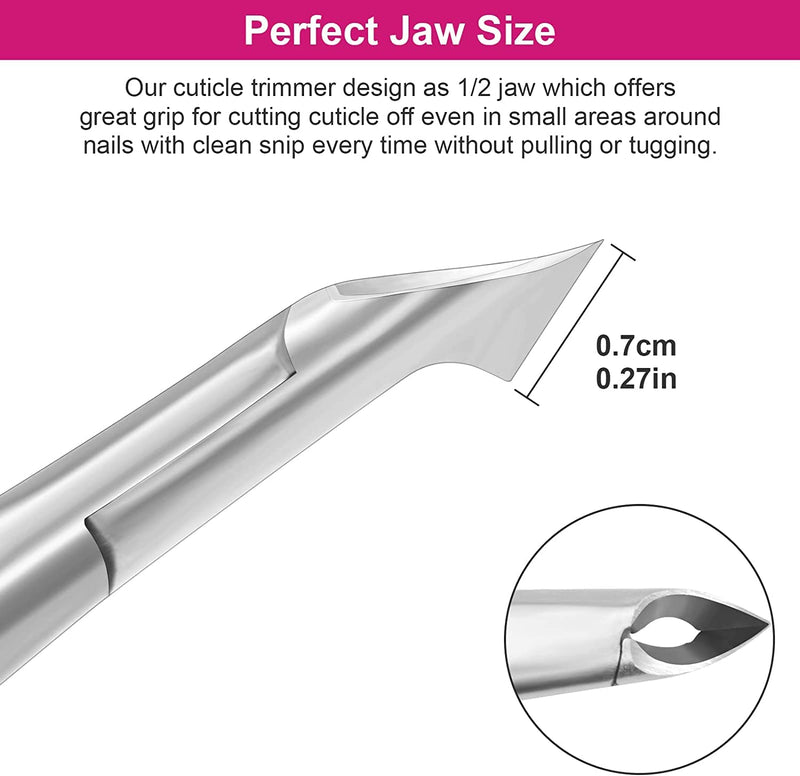 Cgbe Professional Cuticle Nippers, Sharp Cuticle Remover Made Of Stainless Steel With Non-Slip Handle, For Precise Removal Of Excess Cuticles, Cuticle Scissors For Nail And Toenail Care Pink - NewNest Australia