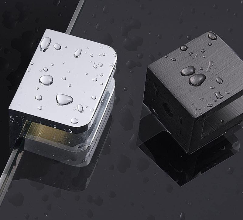 XAT Brass Glass Clamp,UClamp for Fixing Glass Panel and Door of Shower,Suitable for 610mm Glass,Black,4 Pack, Black 0610mm Black 06-10mm - NewNest Australia