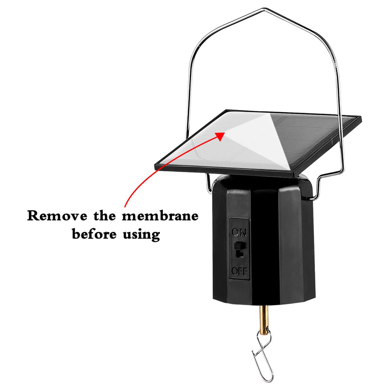 Revolving Solar Powered Wind Spinner Motor for Hanging Garden Spinners and Wind Chimes, Rotating Solar Energy Operated Motor for Wind Spinner Patio Garden Lawn Entryway Décor Load Capacity of 4 Pounds - NewNest Australia