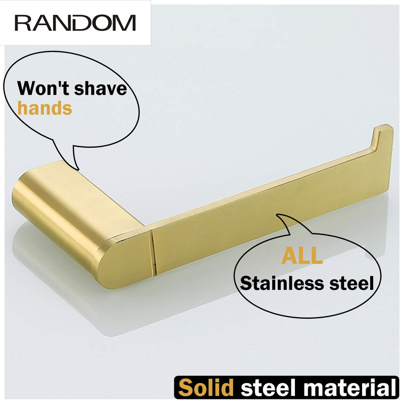 Brushed Gold Bathroom Hardware Accessories Toilet Paper Holder SUS 304 Stainless Steel Tissue Paper Roll Holder Nordic Minimalism Contemporary Hotel Style Wall Mount. - NewNest Australia