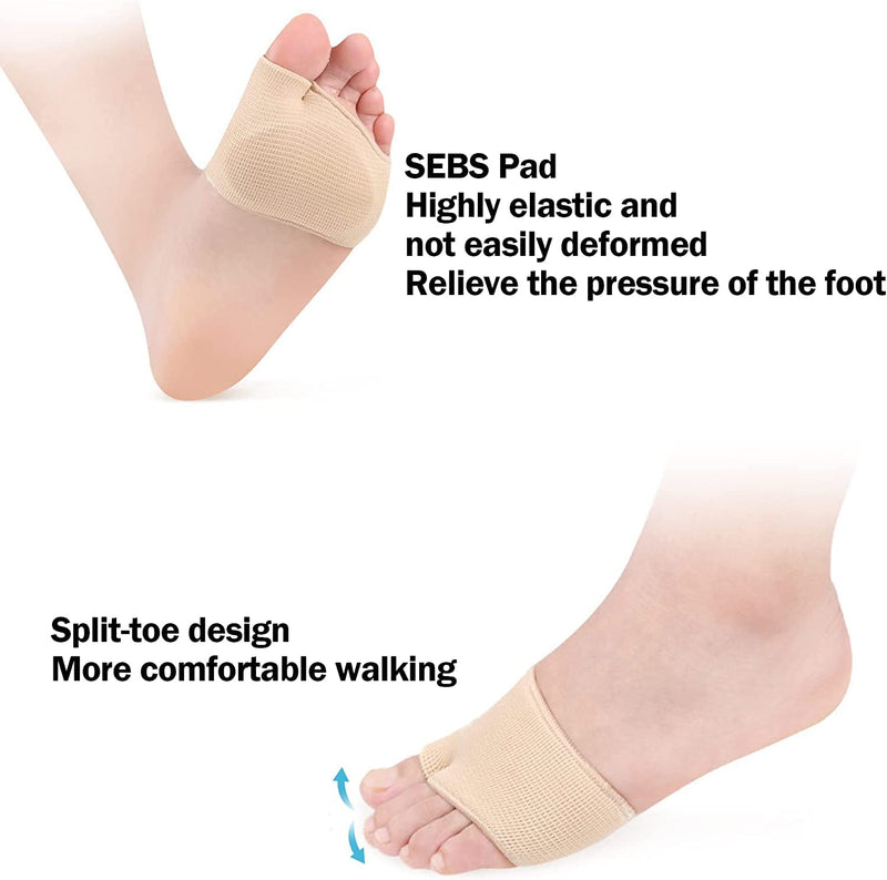 Metatarsal Pads for Women and Men,Ball of Foot Cushion Pads for Ball of Foot Mortons Neuroma Pads for Metatarsalgi Pain Relief Foot Pads Gel Heel Cushion Pads for Shoes Heels (L, 2 Pair) L - NewNest Australia