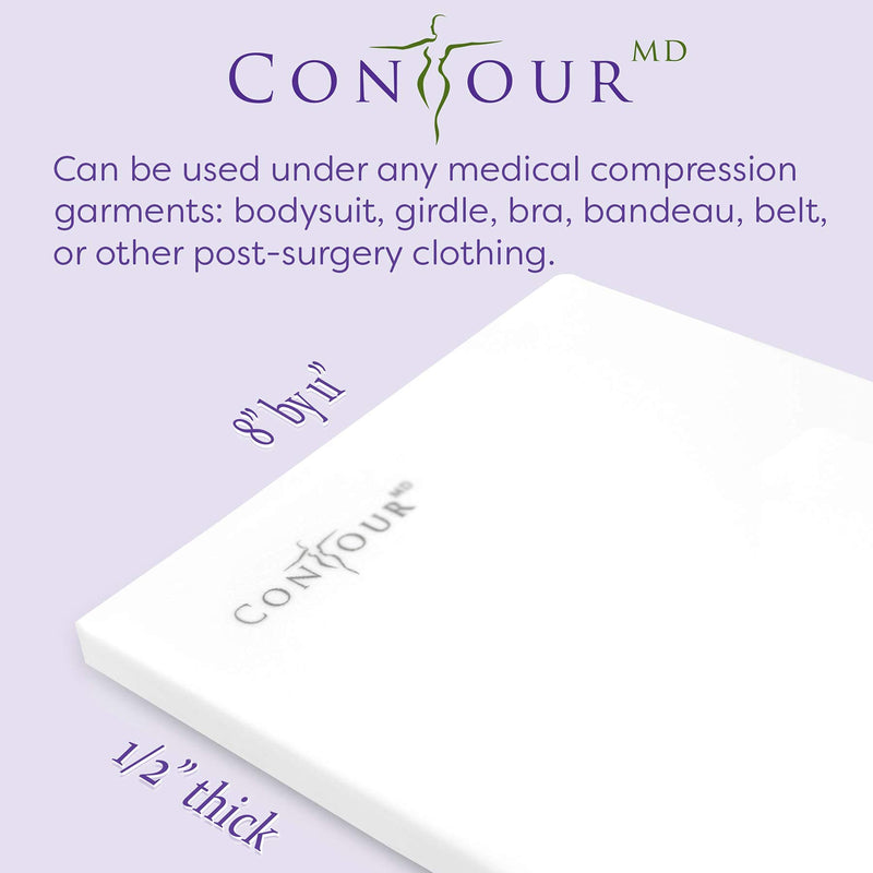 Lipo Foam Sheets for Post Surgery, Surgical Compression Garments. Top Medical Grade for Lipo, Fajas, Ab Flattening, BBL, and more. ContourMD, 8"x 11" Set of 2 (Lipo-1) - NewNest Australia