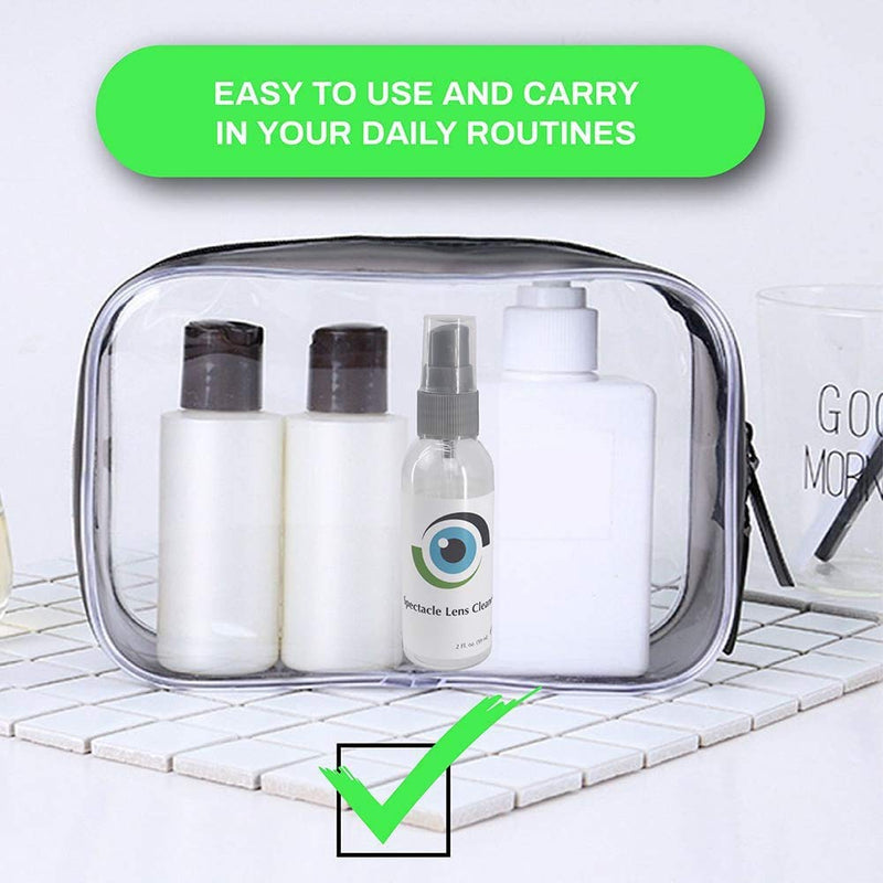 Lens Cleaner 1 x 59ml, 1 Fl oz Bottle Eyeglasses, Glasses, Cameras and Other Lenses - Alcohol Free Cleaning Solution Spray Suitable for All Coatings by Sports World Vision - NewNest Australia