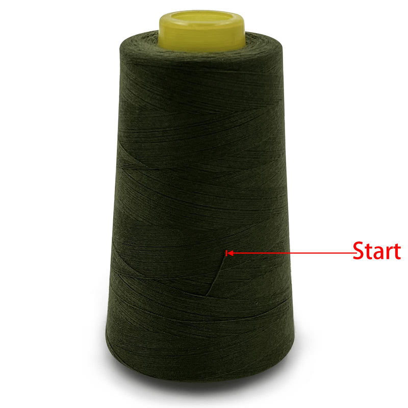 Tortoise 4 Cones of 3000 Yards Each Spool Thread for Sewing All Purpose Sewing Thread 100% Polyester Thread for Serger Overlock Quilting Sewing Machine 40S/2 Army Green - NewNest Australia
