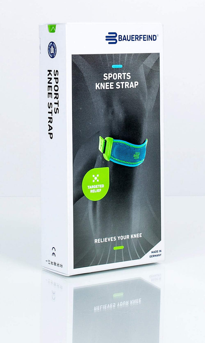 Bauerfeind, 1 Unisex Knee Sports Strap, Can Be Worn On The Right And Left, For Ball Sports, Athletics, Pressure Relief, Silicone Ring, Size. M, Black, 11449421170012 - NewNest Australia