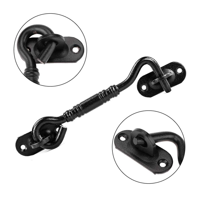 2pcs Door Latch Hooks,Uspacific Sliding Security Heavy Duty Hook for Locking Barns, Sliding and Double Doors,Gates,Garage and Shed Doors - NewNest Australia