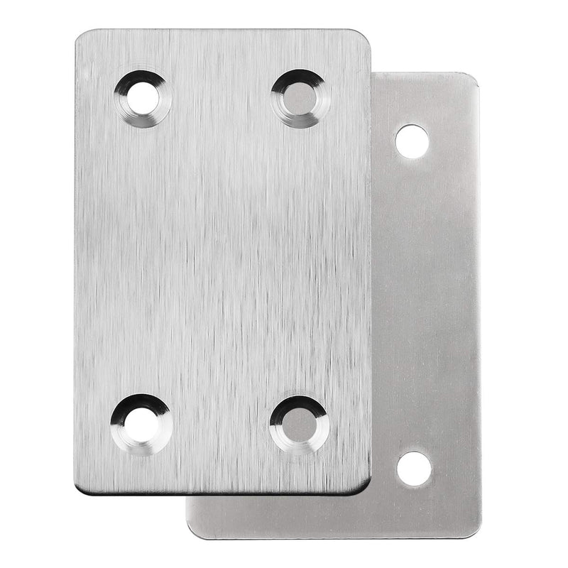 TOPPROS Pack of 20 Flat Metal Straight Brace Bracket 0.06inch Thickness Metal Flat Straight Mending Plates Fixing Corner Brace,2.4inch x 1.5 inch - NewNest Australia